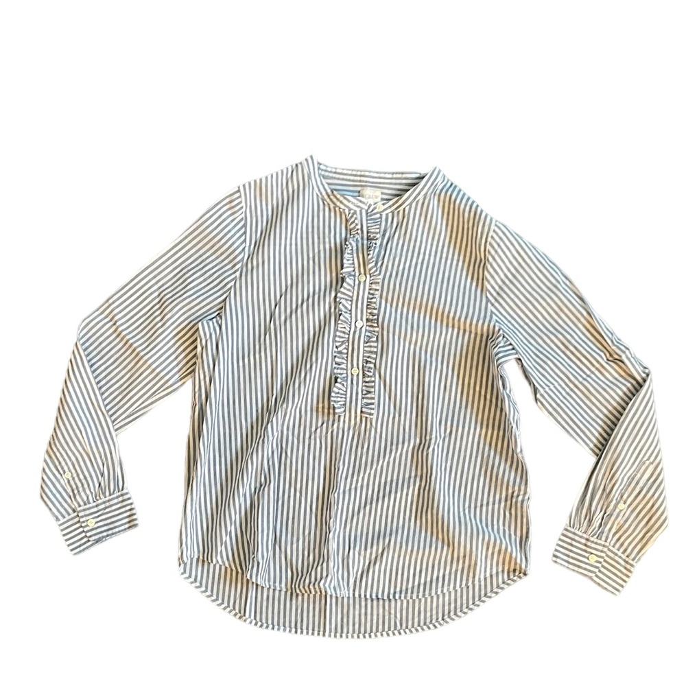 J.Crew Blue and White Striped Shirt